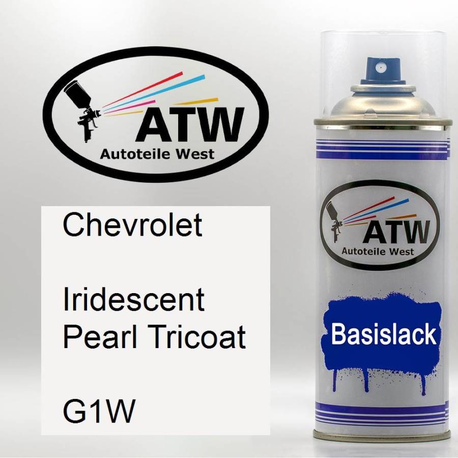 Chevrolet, Iridescent Pearl Tricoat, G1W: 400ml Sprühdose, von ATW Autoteile West.